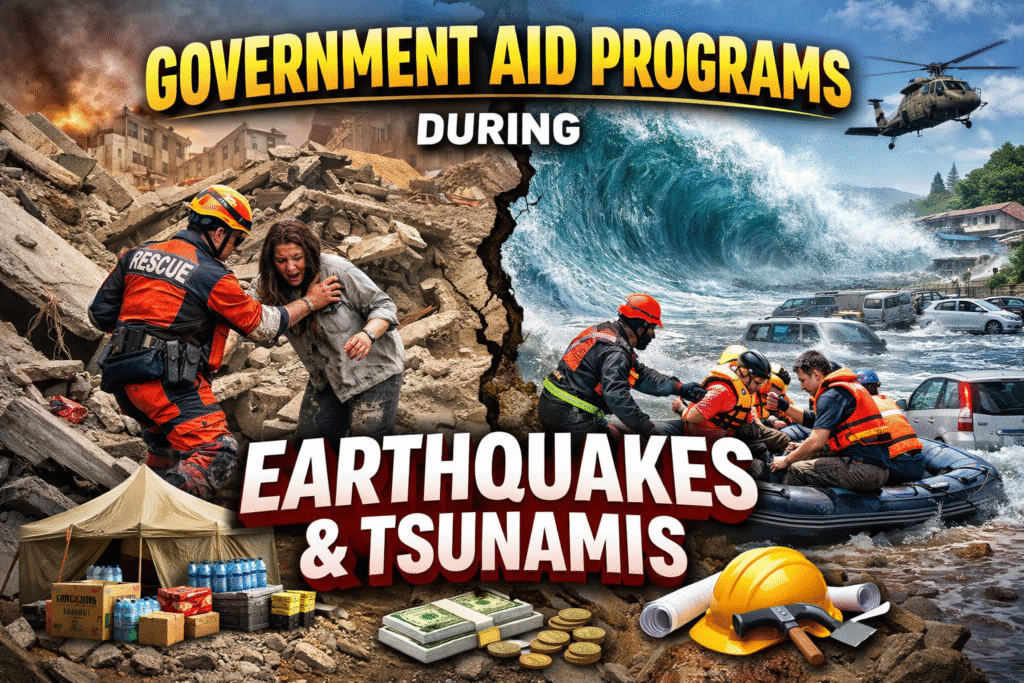 Government Aid Programs During Earthquakes and Tsunamis