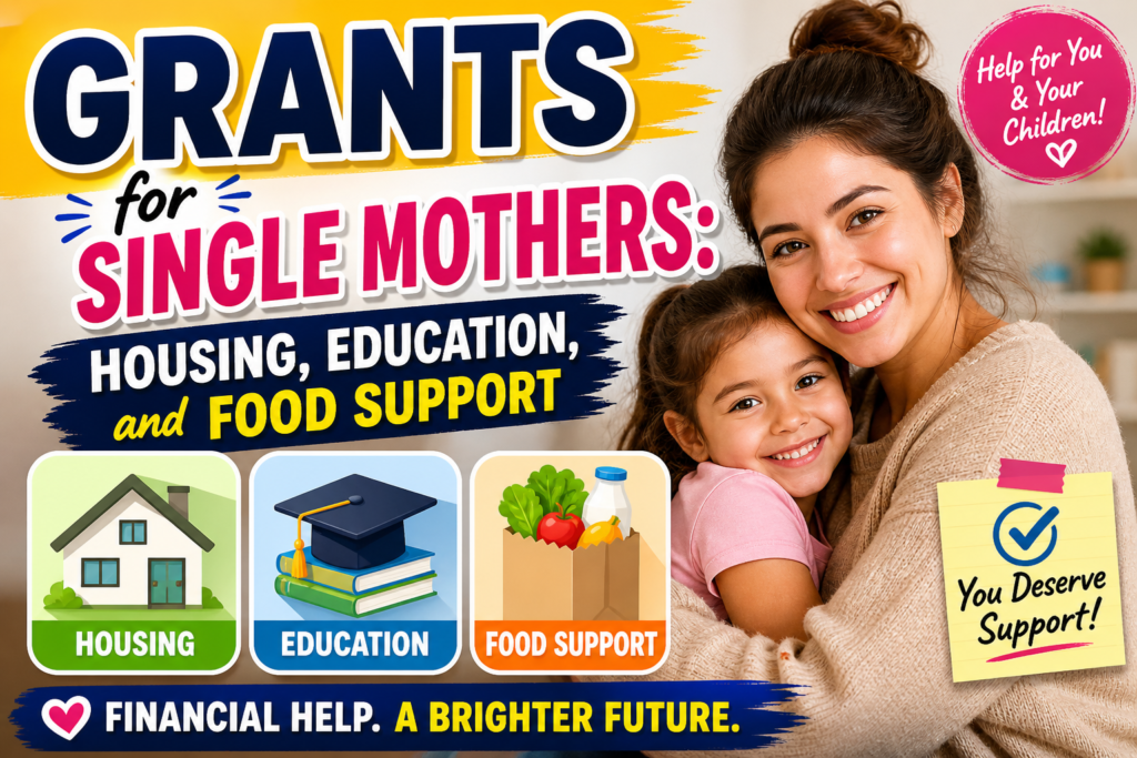 Grants for Single Mothers Housing, Education, and Food Support