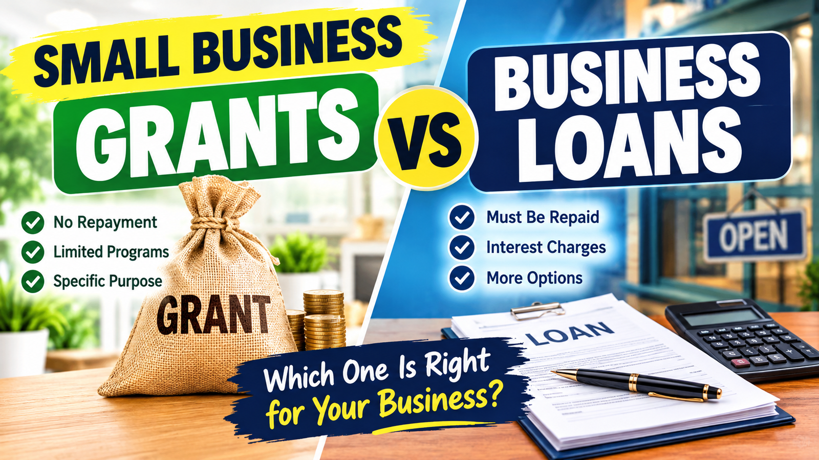 Read more about the article Small Business Grants vs Business Loans